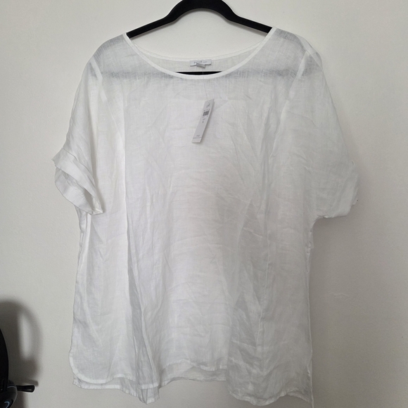 Pure Jill Tops - J.Jill Pure Jill 100% Linen White 2-Piece Matching Set XL